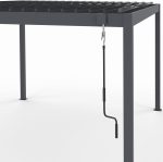 Pérgola con lamas orientables en gris antracita- IDMarket - Afbeelding 2