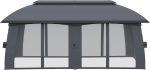 Outsunny Cenador de jardín Gazebo Exterior con Doble Techo y - Imagen 8