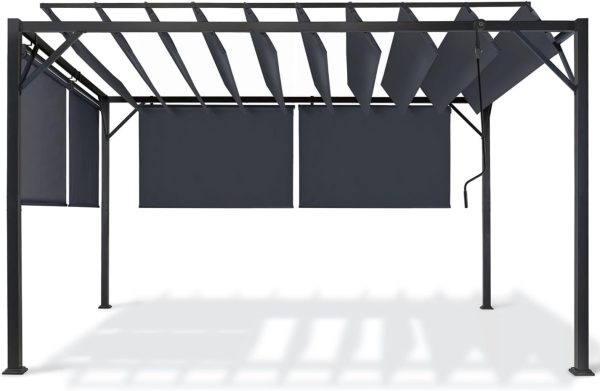 Pérgola luxe con lamas orientables cefalu 3x3 my 4 toldos gris antracita - Imagen 5