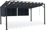 Pérgola luxe con lamas orientables cefalu 3x3 my 4 toldos gris antracita