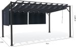 Pérgola luxe con lamas orientables cefalu 3x3 my 4 toldos gris antracita - Imagen 2