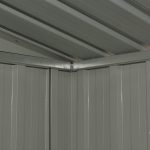 Garden Storage Shed Anthracite Steel 204x132x186 Cm - Afbeelding 5