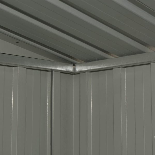 Garden Storage Shed Anthracite Steel 204x132x186 Cm - Afbeelding 5