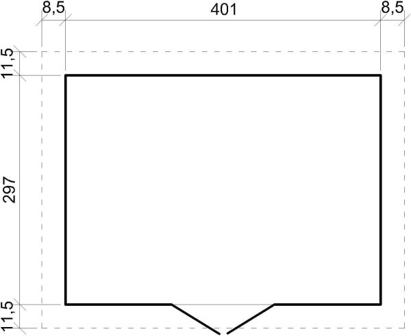 Timbela M331 Houten Tuinschuur 12 m2 418 x 320 x H246 cm - Afbeelding 4