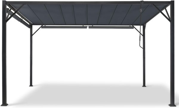 Pérgola luxe con lamas orientables cefalu 3x3 my 4 toldos gris antracita - Imagen 4