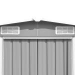 Cobertizo de jardín acero galvanizado gris 257x990x181 cm Vidaxl – Image 5