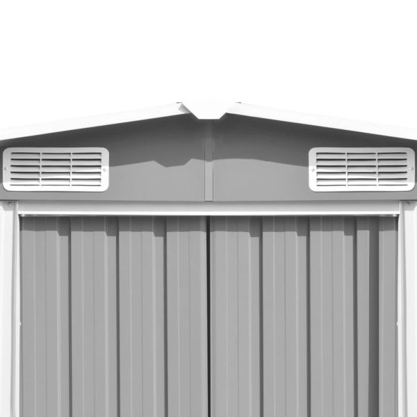 Cobertizo de jardín acero galvanizado gris 257x990x181 cm Vidaxl – Image 5