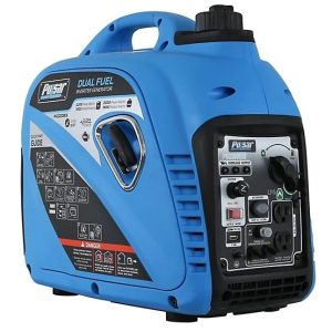 Pulsar 2,200/1,800-Watt Dual-Fuel Portable Inverter Generator, CARB Compliant, USB Outlet