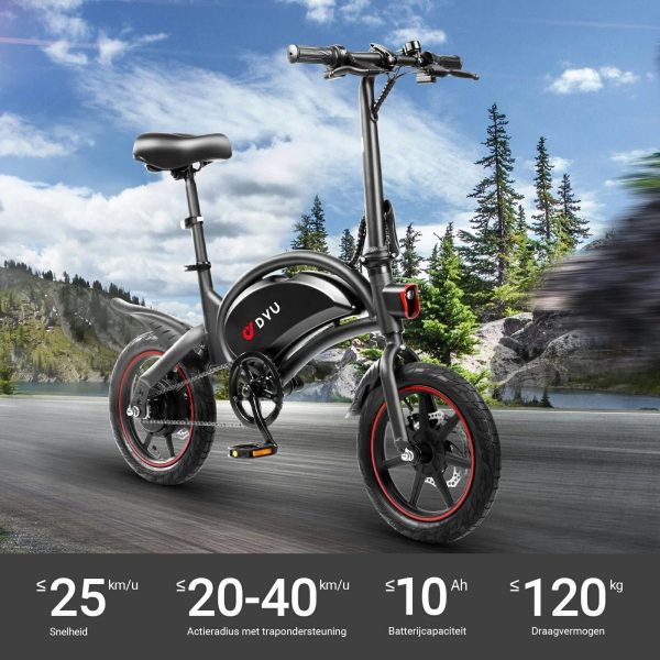DYU D3F 14 Inch Mini Opvouwbare Elektrische Fiets – Image 4