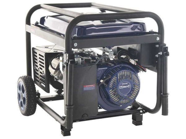 BullMach AMBRA 9500 E-3 Generador de corriente a gasolina con ruedas y AVR 7.5 kW – Image 3
