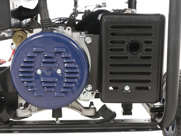 BullMach AMBRA 9500 E-3 Generador de corriente a gasolina con ruedas y AVR 7.5 kW – Image 7