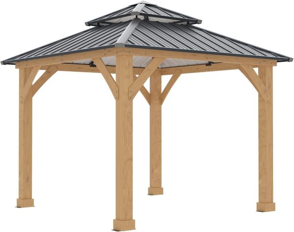 Pérgola de Jardín Gardiun Denver 8,76 m2 287x287x300 cm Madera Laminada - Image 6