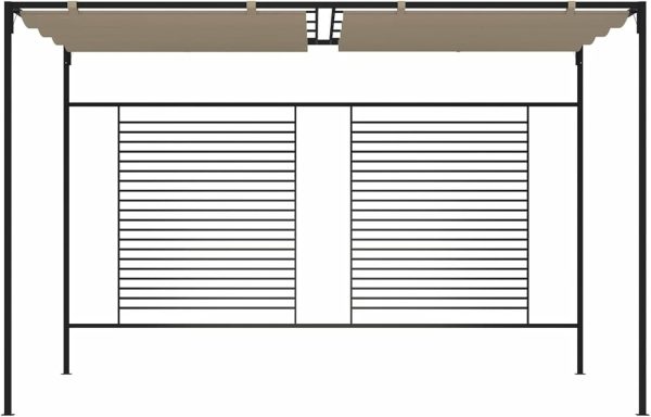 Cenador con toldo retráctil 3x4x2,3 m Taupe 180 g/m² - Imagen 1