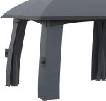 Outsunny Cenador de jardín Gazebo Exterior con Doble Techo y - Imagen 7