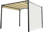 Pérgola Outsunny 295x295x226 cm crema