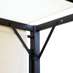 Pérgola Outsunny 295x295x226 cm crema - Image 3
