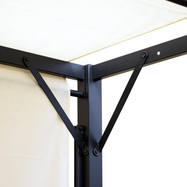 Pérgola Outsunny 295x295x226 cm crema - Image 3
