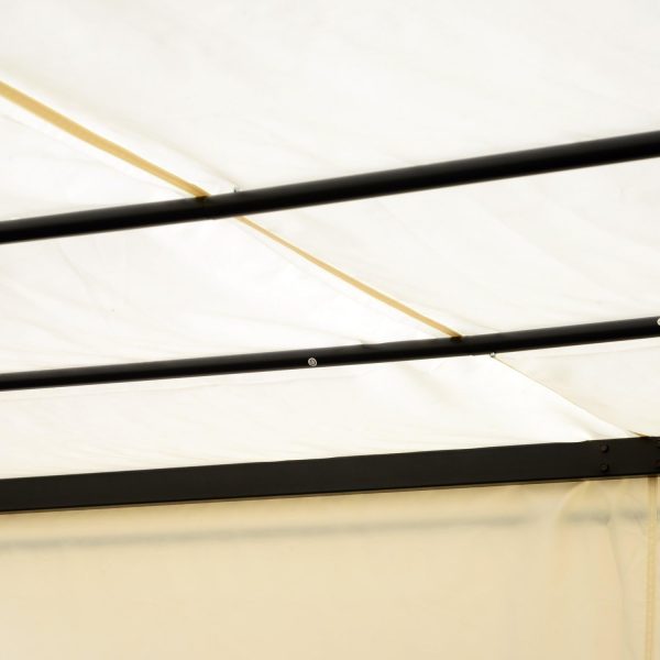 Pérgola Outsunny 295x295x226 cm crema - Image 7
