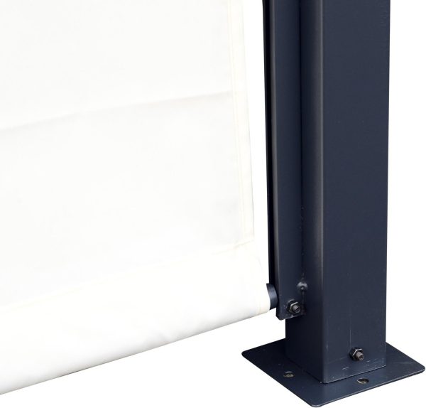 Pérgola Outsunny 295x295x226 cm crema - Image 8