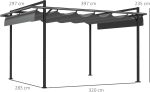 Pérgola Outsunny 297x397x235 cm - Afbeelding 2