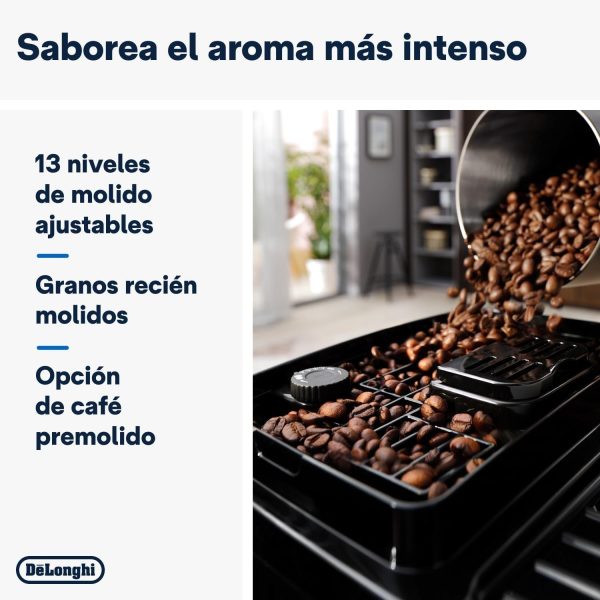 Cafetera DeLonghi Magnifica Start ECAM220.60.B de grano a taza - Negra - Imagen 3