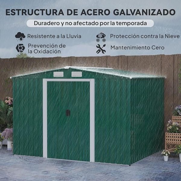 Outsunny Caseta de jardín 258x206x178 cm – Bild 3