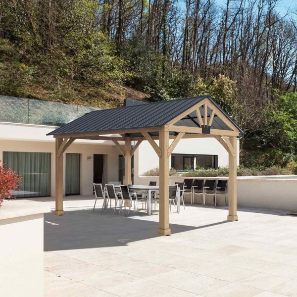 Pérgola de Jardín Gardiun Fénix 12 m2 300x401x282 cm madera Laminada - Image 3