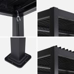 Outsunny Pérgola 3x4 m bioclimática cenador con lamas orientables - Image 2