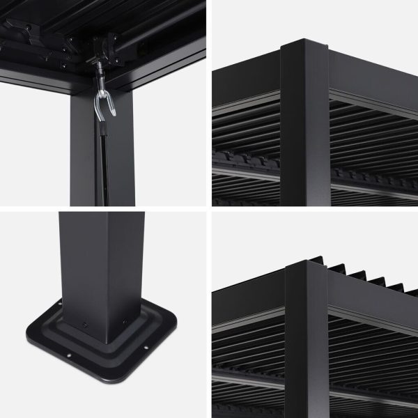 Outsunny Pérgola 3x4 m bioclimática cenador con lamas orientables - Image 2