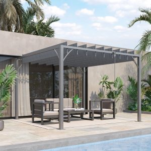 Pérgola Outsunny 290x295x213 cm