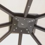 Outsunny Cenador de jardín con techo rígido de policarbonato - Imagen 3