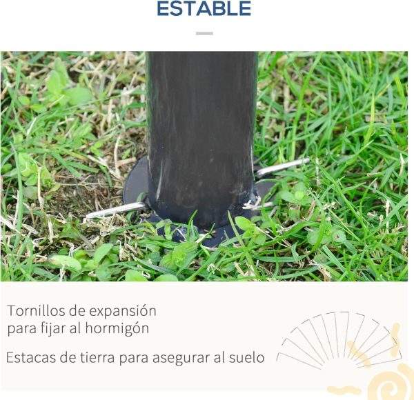 Outsunny Cenador de jardín Gazebo Exterior con Doble Techo y - Imagen 2