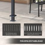 Pérgola Outsunny 297x397x235 cm - Afbeelding 4