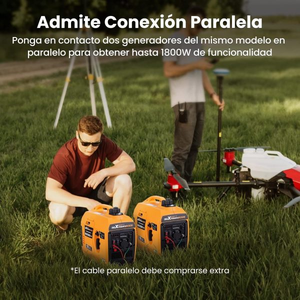 1200W grupos electrógenos gasolina 230V generador silencioso portatil Ligero Salidas usb para casa Camping Maxpeedingrods – Bild 5