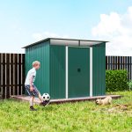 Outsunny Cobertizo de Jardín Exterior 4,5 m² 260x194x200 cm con - Afbeelding 2