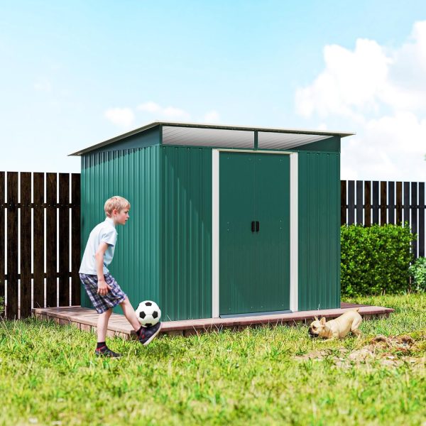Outsunny Cobertizo de Jardín Exterior 4,5 m² 260x194x200 cm con - Afbeelding 2