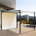 Pérgola Outsunny 295x295x226 cm crema - Image 6