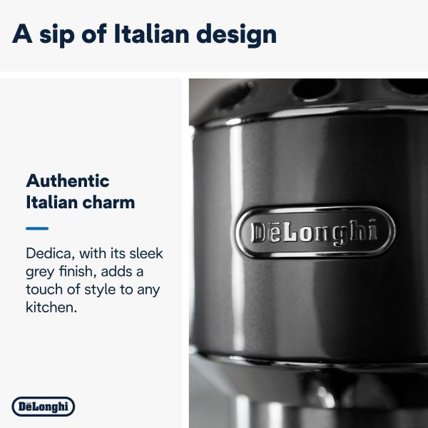 DeLonghi Dedica Arte EC885.GY ESE Cafetera espresso de cápsulas - Imagen 3