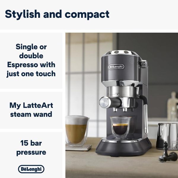 DeLonghi Dedica Arte EC885.GY ESE Cafetera espresso de cápsulas - Imagen 4