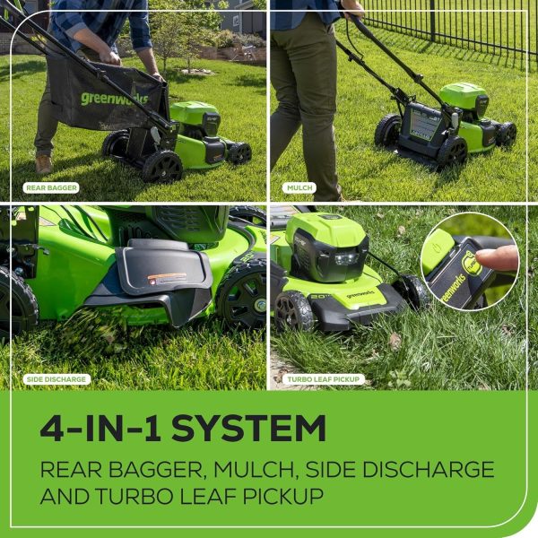 2x24V 20" Push Mower w/ (2) 4.0Ah USB Batteries and Dual Port Rapid Charger – Bild 4
