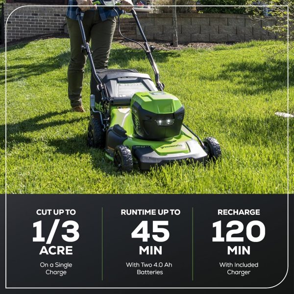 2x24V 20" Push Mower w/ (2) 4.0Ah USB Batteries and Dual Port Rapid Charger – Bild 2