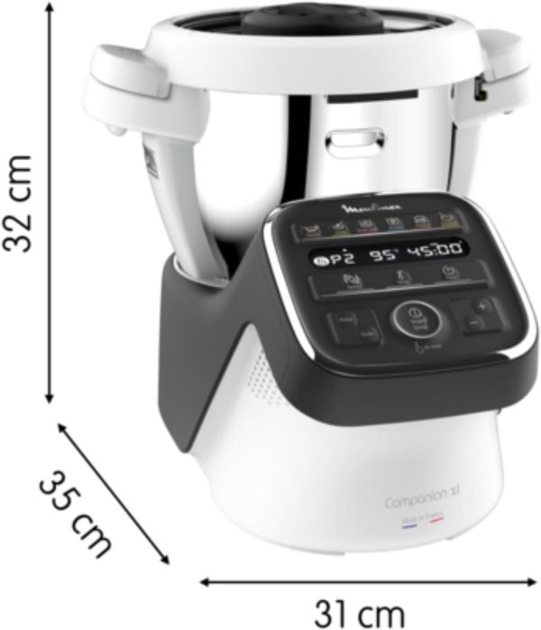 Moulinex Companion XL HF80C8 Food Processor 3 L 12 Programmes Quiet with Recipe Book App 6 Accessories - Afbeelding 6