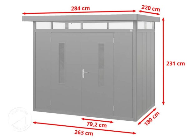 2,63x1,8x2,31 mm Tuinschuur antraciet Staal Tuinschuur – Bild 2