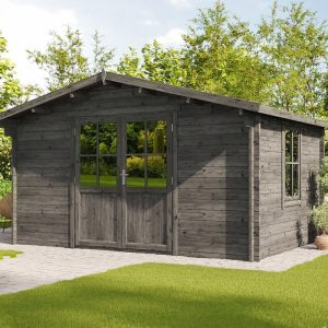 Tuinhuisje Houten schuur Blokhut Prieel 4x3m 35mm geïmpregneerd