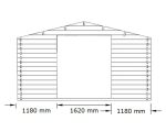 Tuinhuisje Houten schuur Blokhut Prieel 4x3m 35mm geïmpregneerd - Imagen 2