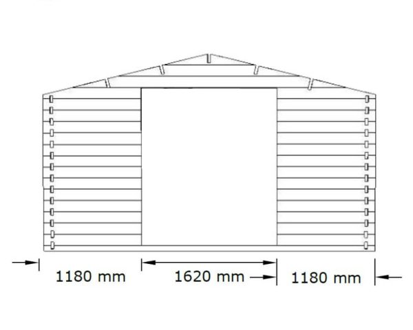 Tuinhuisje Houten schuur Blokhut Prieel 4x3m 35mm geïmpregneerd - Imagen 2