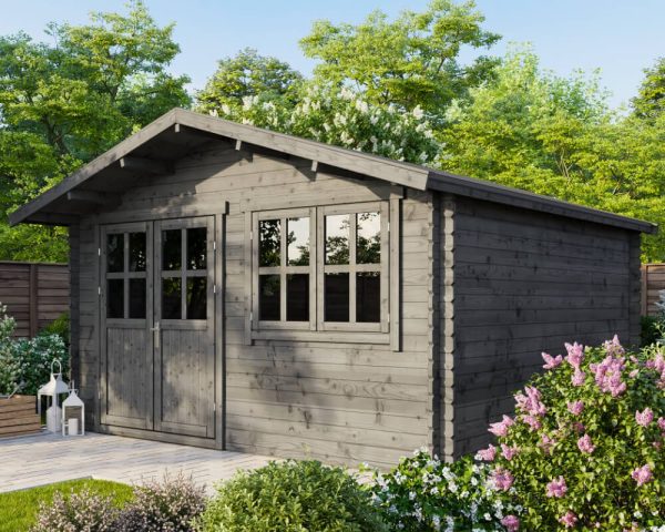 Tuinhuisje Houten schuurtje Gereedschapshuisje Blokhut 4x4m 28mm - Imagen 5