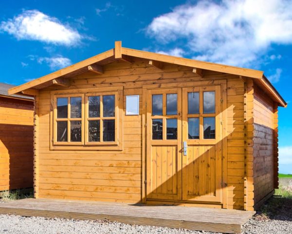 Tuinhuisje Houten schuurtje Gereedschapshuisje Blokhut 4x4m 28mm - Imagen 3