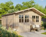 Tuinhuisje Houten schuurtje Gereedschapshuisje Blokhut 4x4m 28mm
