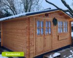 Tuinhuisje Houten schuurtje Gereedschapshuisje Blokhut 4x4m 28mm - Imagen 4